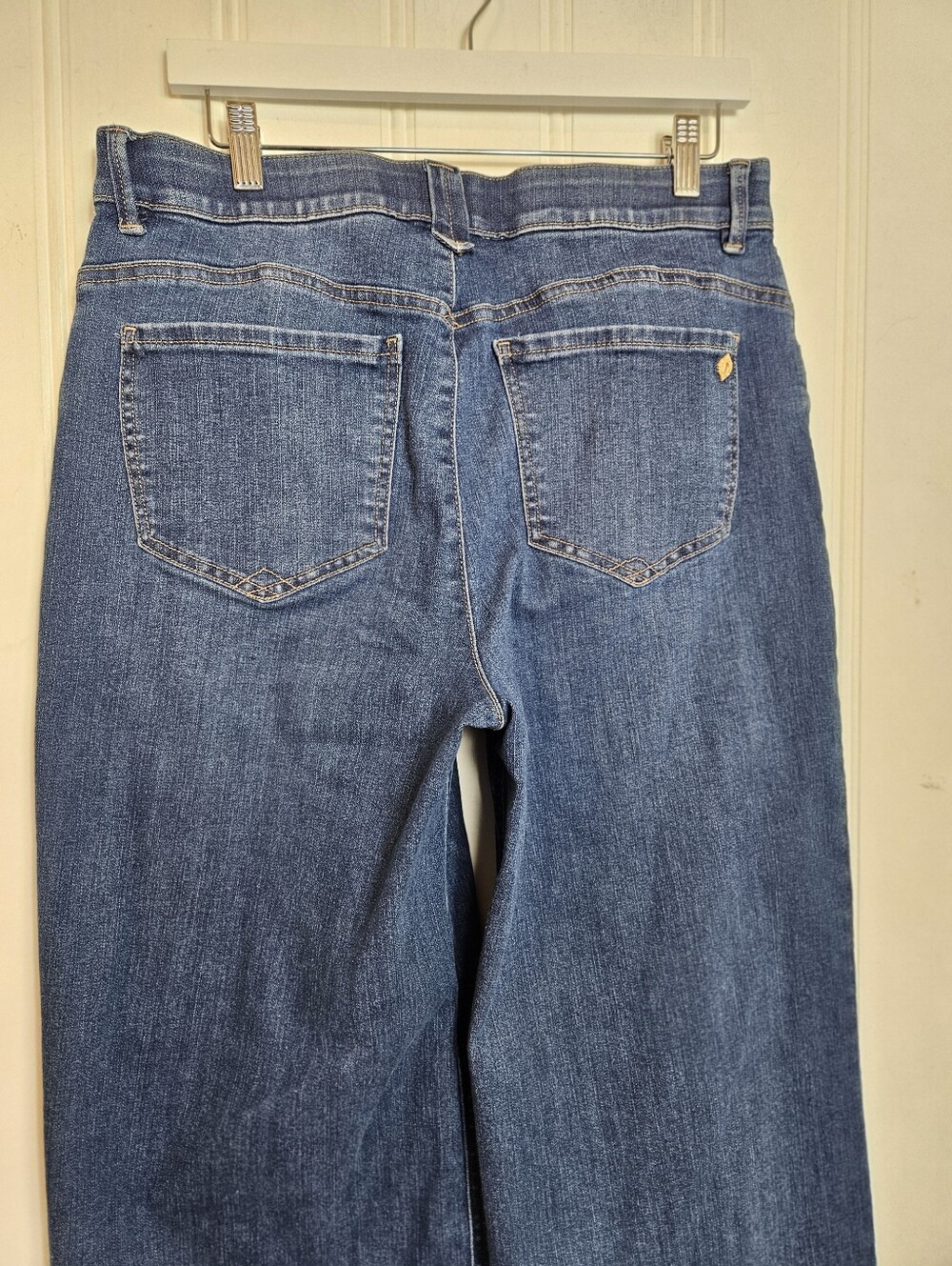 Democracy Wide Leg Jeans Womens 12 High Rise Absolution Stretch Blue Denim - Picture 8 of 15